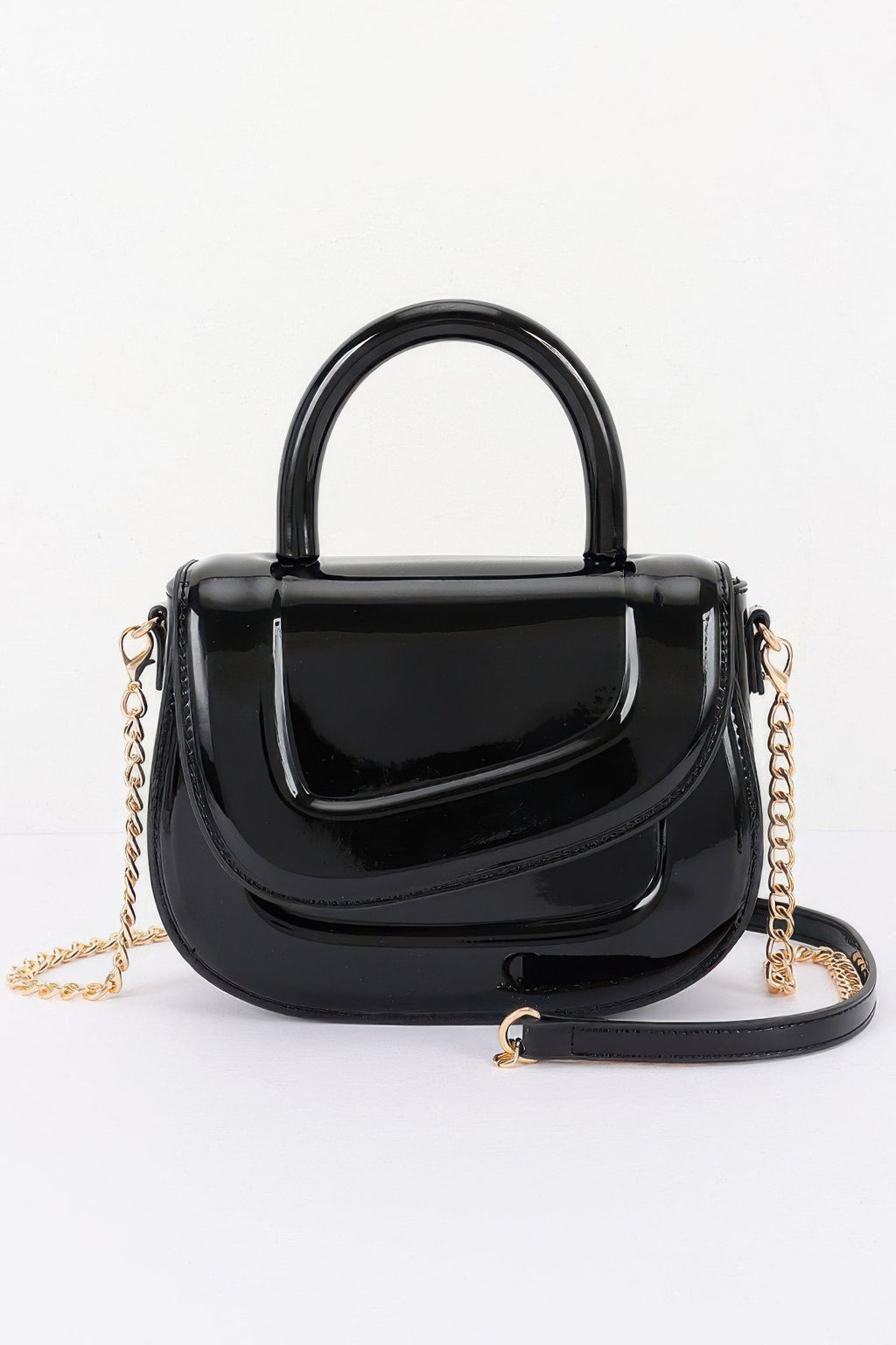 BYMANYC Women's Patent Leather Top-Handle Bag