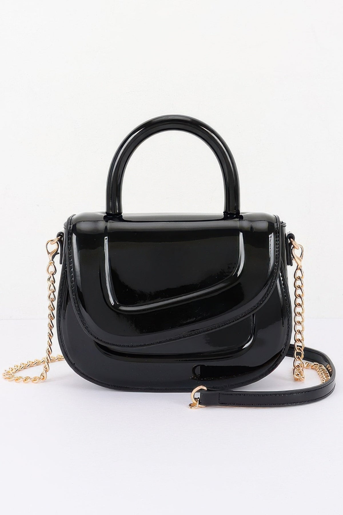 BYMANYC Women's Patent Leather Top-Handle Bag
