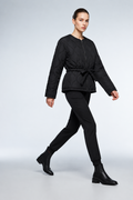 BYMANYC Women's Soho Black Belted Puffer Jacket