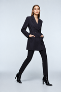 BYMANYC Women's Wall Street Pinstripe Double-Breasted Blazer