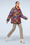 BYMANYC Women's Abstract Multicolor Quilted Jacket