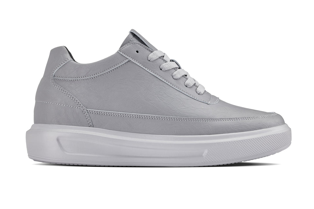CALTO - X1648 - 2.8 Inches Taller (Pewter Grey) - Lightweight Sneakers
