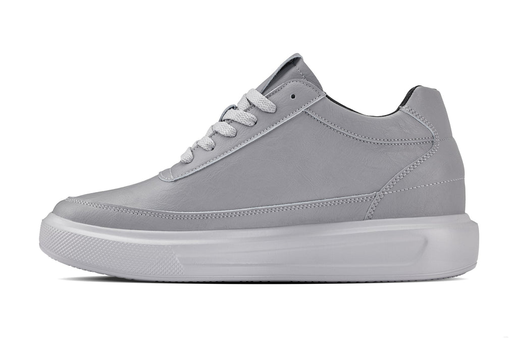 CALTO - X1648 - 2.8 Inches Taller (Pewter Grey) - Lightweight Sneakers