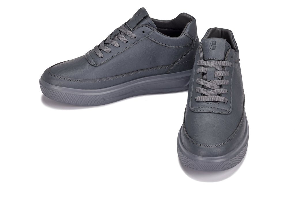 CALTO - X1649 - 2.8 Inches Taller (Iron Grey) - Lightweight Sneakers