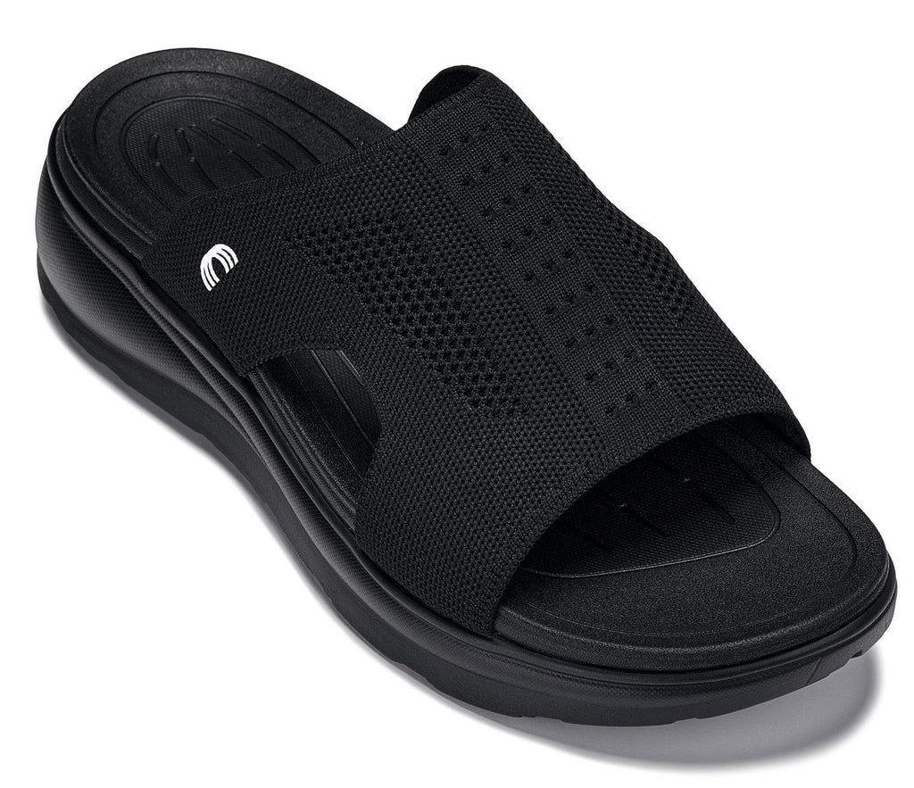 CALTO - X1657 - 2 Inches Taller (Black/Knitted Black)