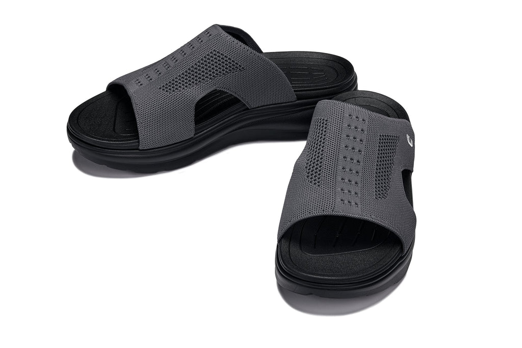 CALTO - X1658 - 2 Inches Taller (Black/Knitted Dark Gray)