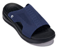 Men's Black & Knitted Navy Elevator Shoes X1659