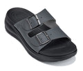 CALTO - X1661 - 2 Inches Taller (Iron Grey Buckle) - Dual Adjustable Buckle Sandals