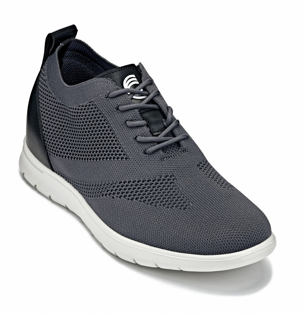 Men's Moon Gray & Black Lace Up Casual Walker Lightweight X2213