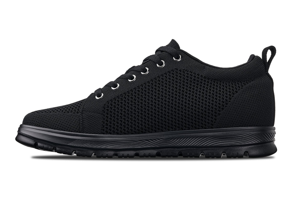 Men's Black Lace Up Casual Sneaker Lightweight X2320