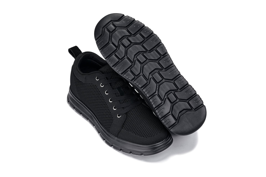 Men's Black Lace Up Casual Sneaker Lightweight X2320