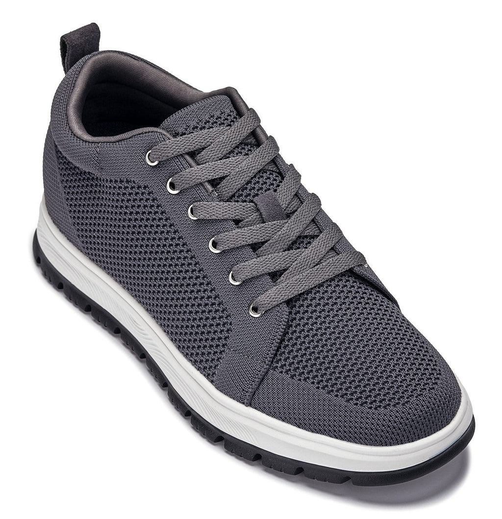 Men's Iron Grey Lace Up Casual Sneaker Lightweight X2323