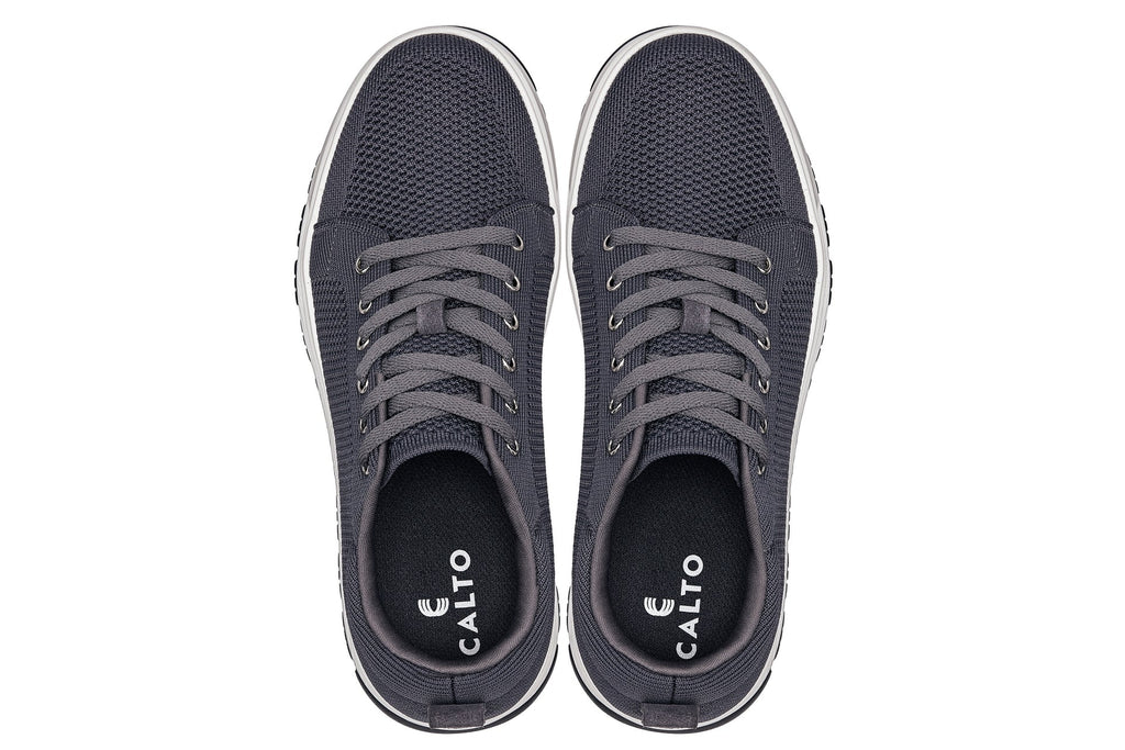 Men's Iron Grey Lace Up Casual Sneaker Lightweight X2323