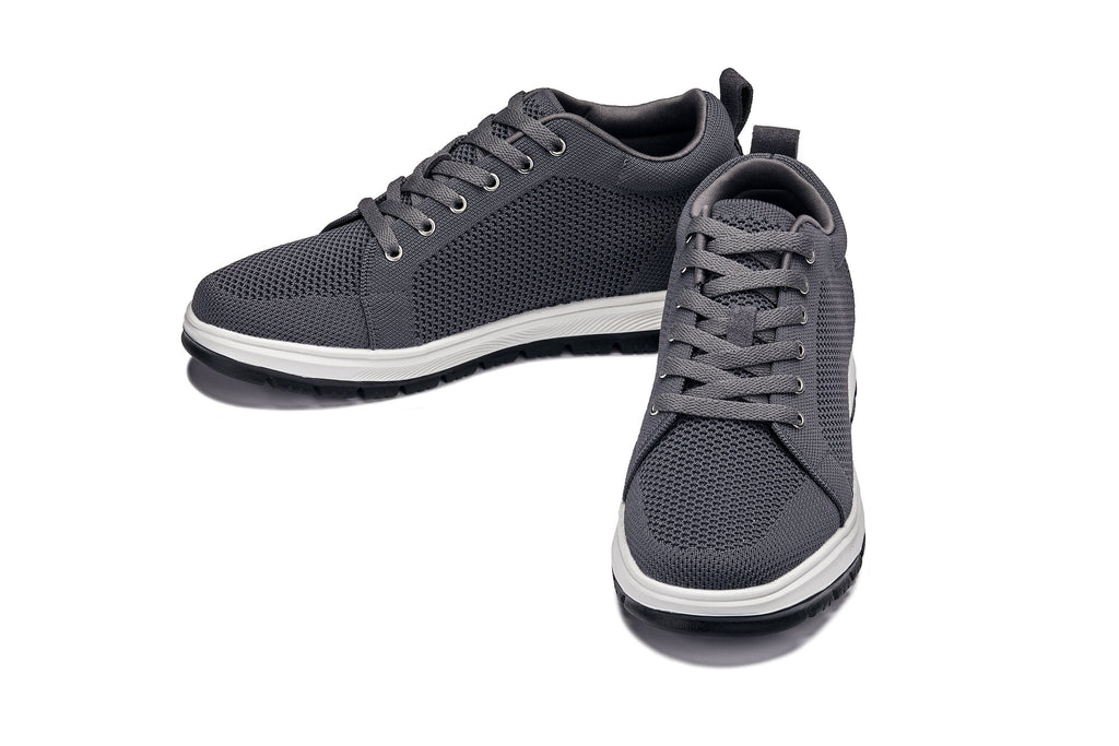 Men's Iron Grey Lace Up Casual Sneaker Lightweight X2323