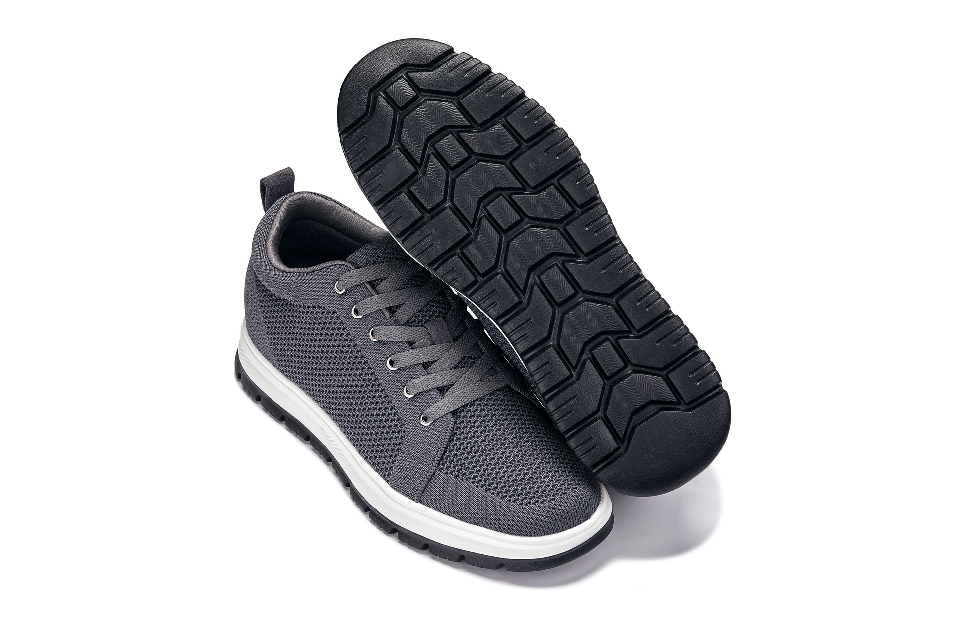 Men's Iron Grey Lace Up Casual Sneaker Lightweight X2323