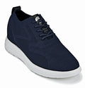 CALTO - X2634 - 2.8 Inches Taller (Night Blue) - Unisex Lace Up Casual Walker - Lightweight