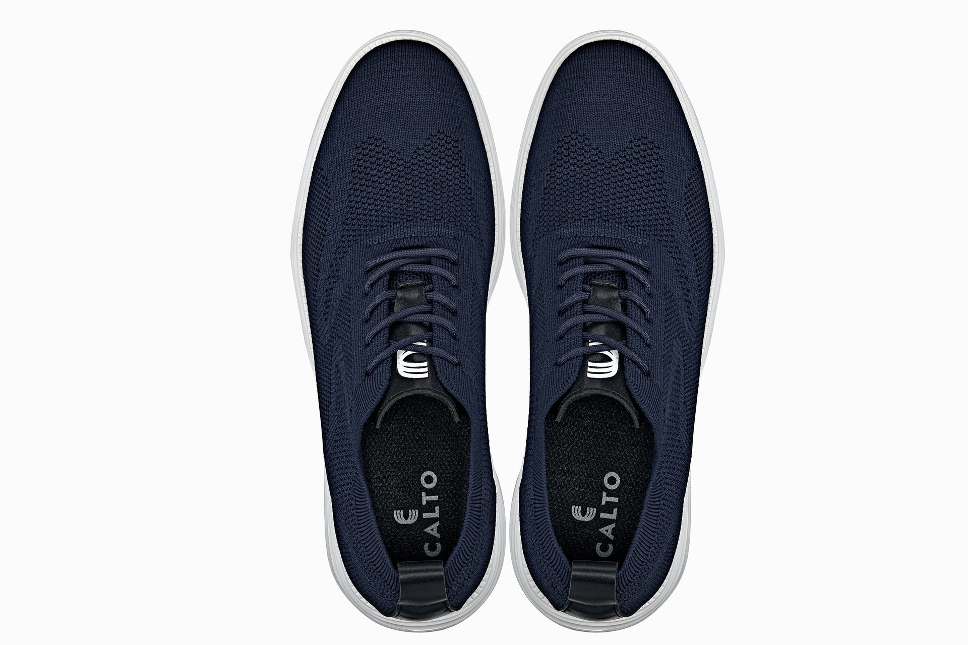 CALTO - X2634 - 2.8 Inches Taller (Night Blue) - Unisex Lace Up Casual Walker - Lightweight