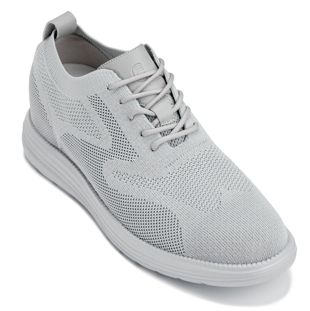 Men's Pewter & Light Grey Lace Up Casual Walker Lightweight X2640