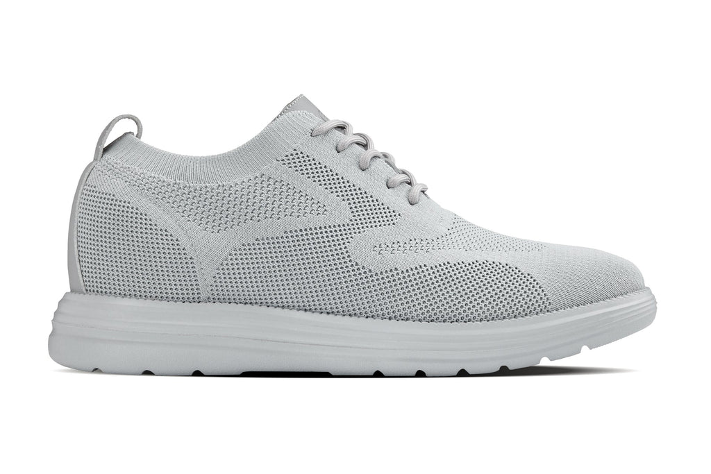Men's Pewter & Light Grey Lace Up Casual Walker Lightweight X2640