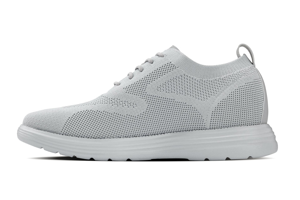 Men's Pewter & Light Grey Lace Up Casual Walker Lightweight X2640