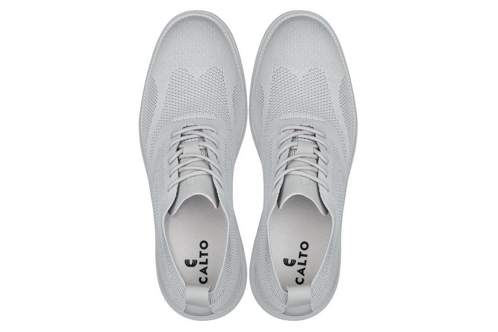 Men's Pewter & Light Grey Lace Up Casual Walker Lightweight X2640