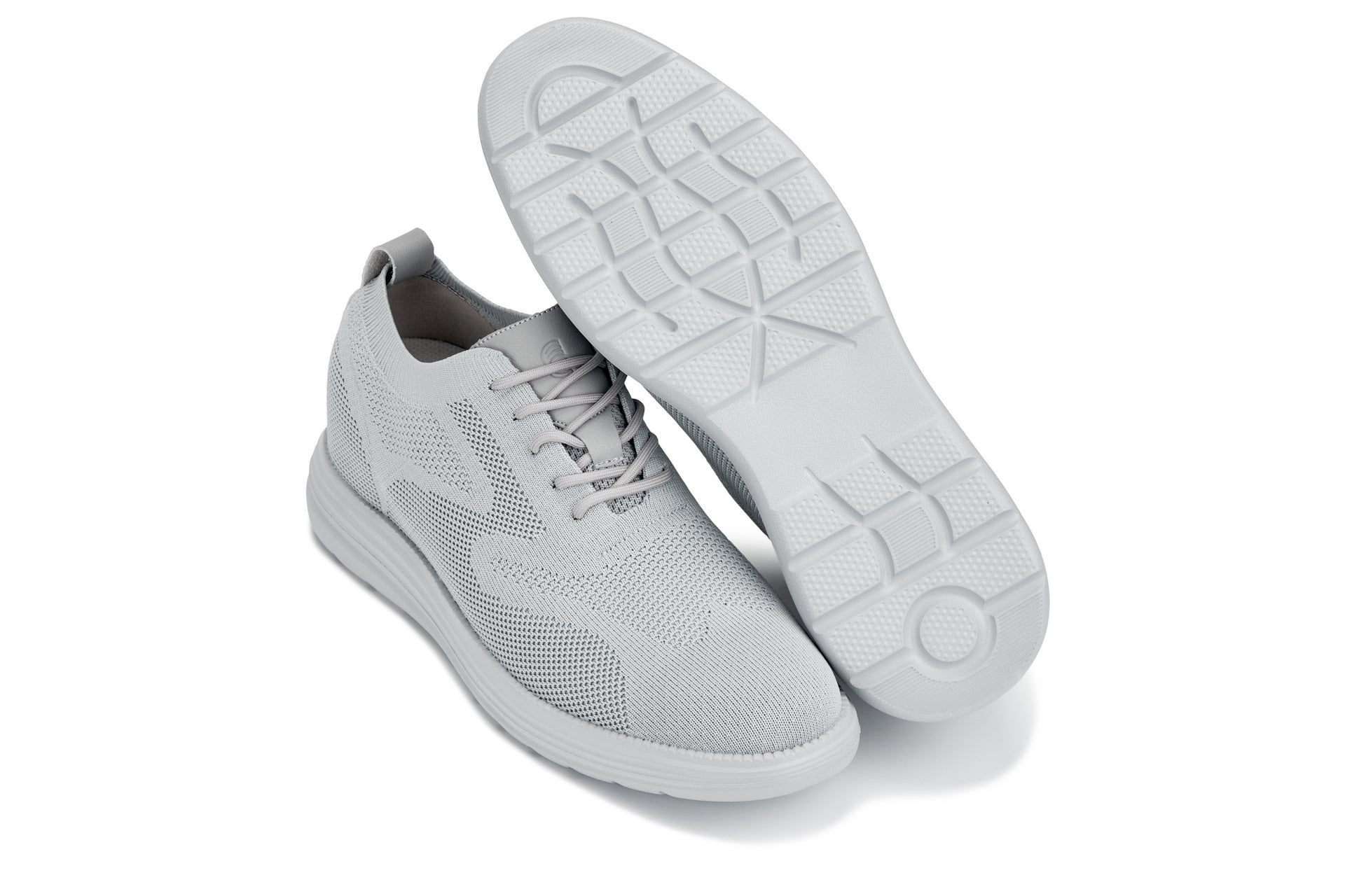 Men's Pewter & Light Grey Lace Up Casual Walker Lightweight X2640