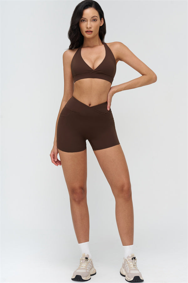 Sports Bra and Shorts 2-Piece Set – Seamless Sculpting