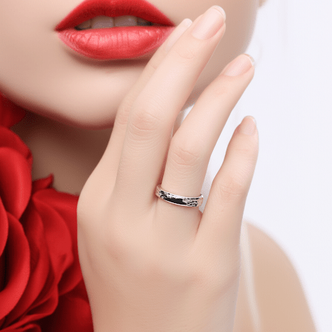 Adjustable 999 Sterling Silver Ring with Twisted Clear Zircon - Hypoallergenic Luxury Jewelry | Child & Teen Safe | Amtikiss Casuals