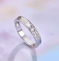 Adjustable 999 Sterling Silver Ring with Twisted Clear Zircon - Hypoallergenic Luxury Jewelry | Child & Teen Safe | Amtikiss Casuals