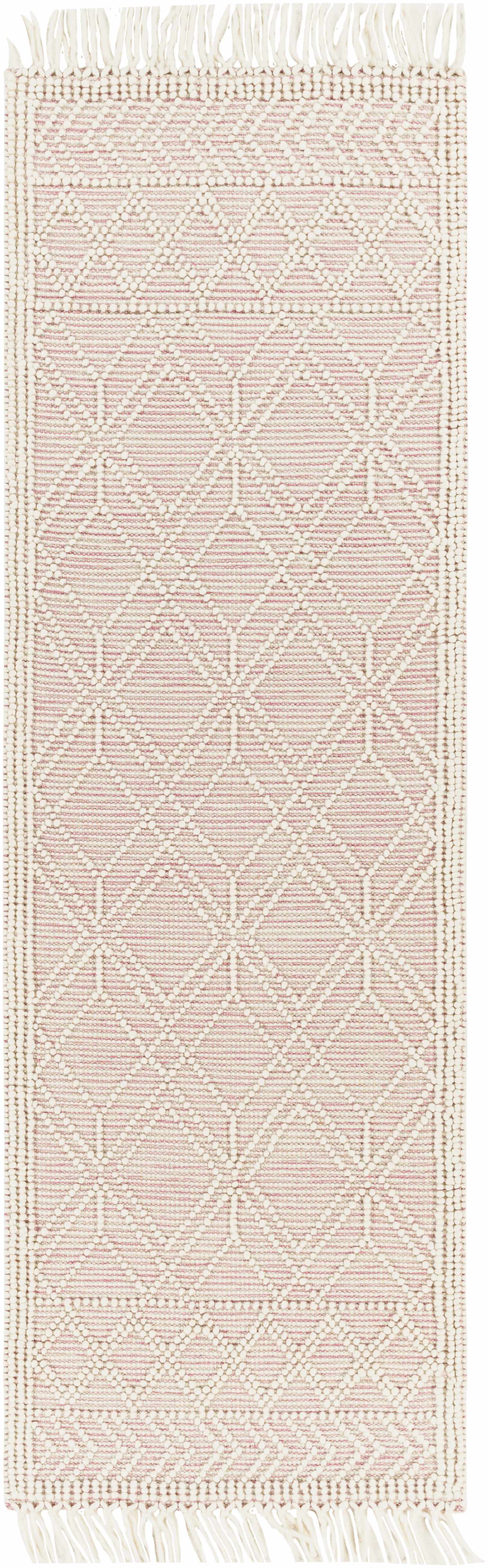 Ramsbury Soft Pink Wool Rug - Clearance