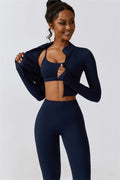 Juno Star Jacket Sports Bra Leggings 3-Piece Set