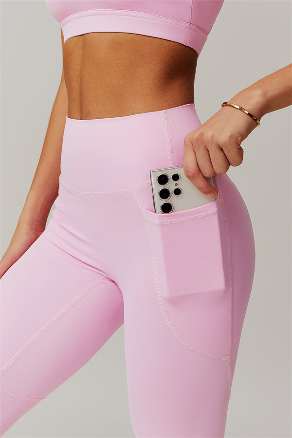 Blissful Rose One-Shoulder Sports Bra & Leggings Set