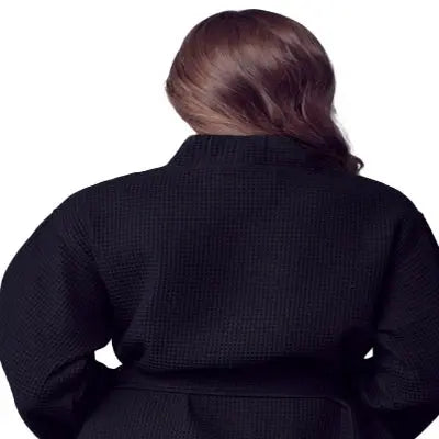 Knee-Length Waffle Robe for Women with Available Personalized Embroidery