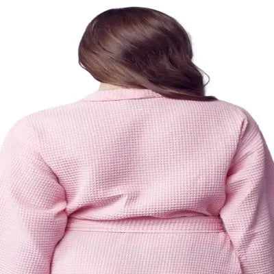 Knee-Length Waffle Robe for Women with Available Personalized Embroidery