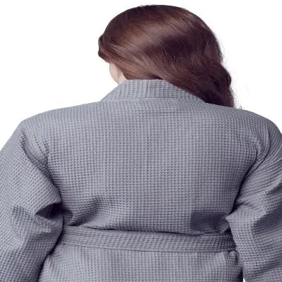 Knee-Length Waffle Robe for Women with Available Personalized Embroidery