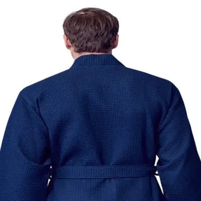 Waffle Spa Bathrobe for Men - Absorbent, Lightweight, with personalization available as an add-on.