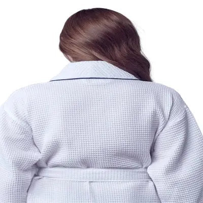 Knee-Length Waffle Robe for Women with Available Personalized Embroidery