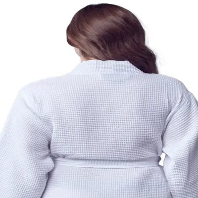 Knee-Length Waffle Robe for Women with Available Personalized Embroidery