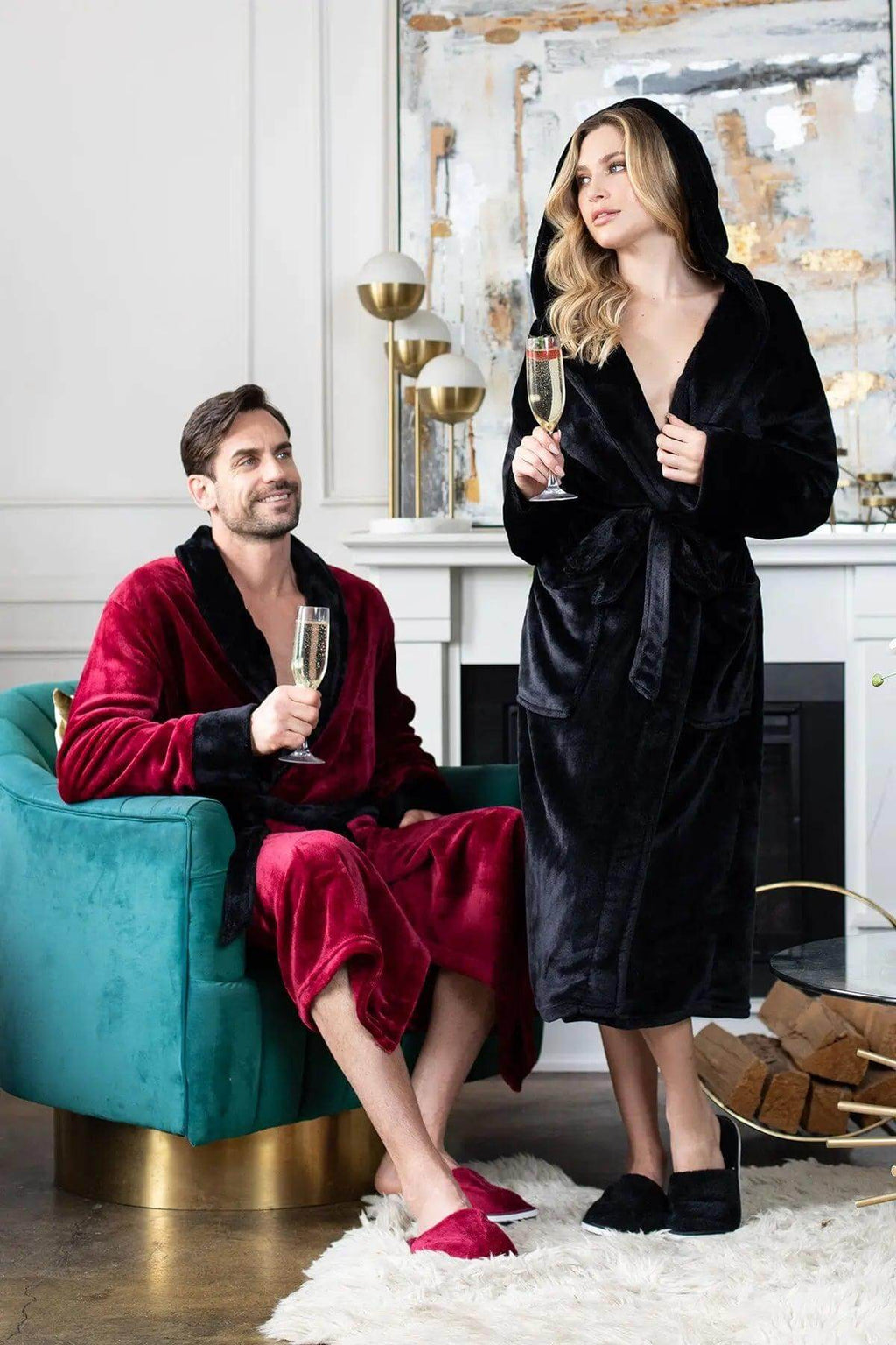 Cozy Men's Plush Robes – Built for Comfort, Designed to Last with available Personalization Add-on