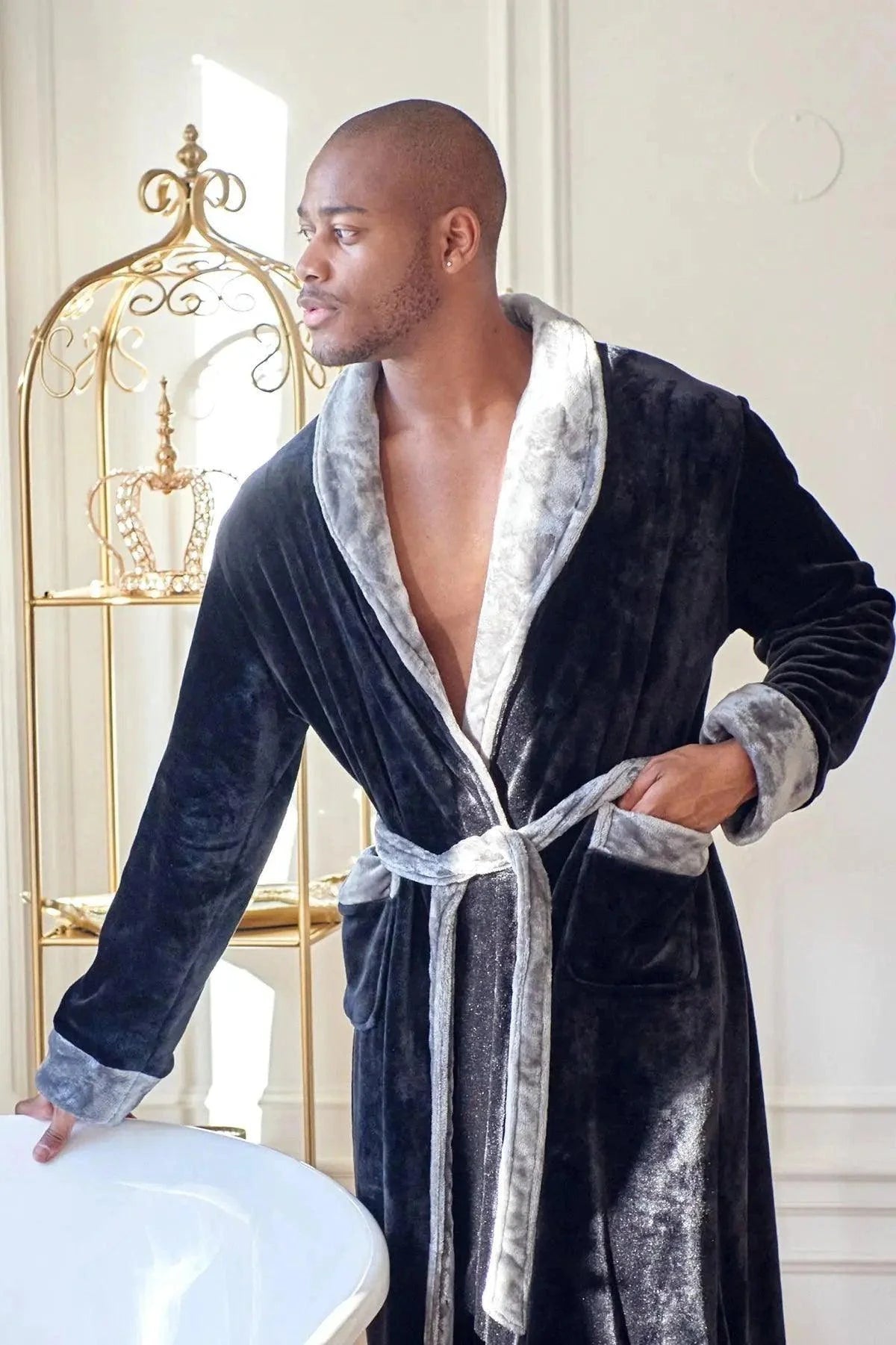 Cozy Men's Plush Robes – Built for Comfort, Designed to Last with available Personalization Add-on