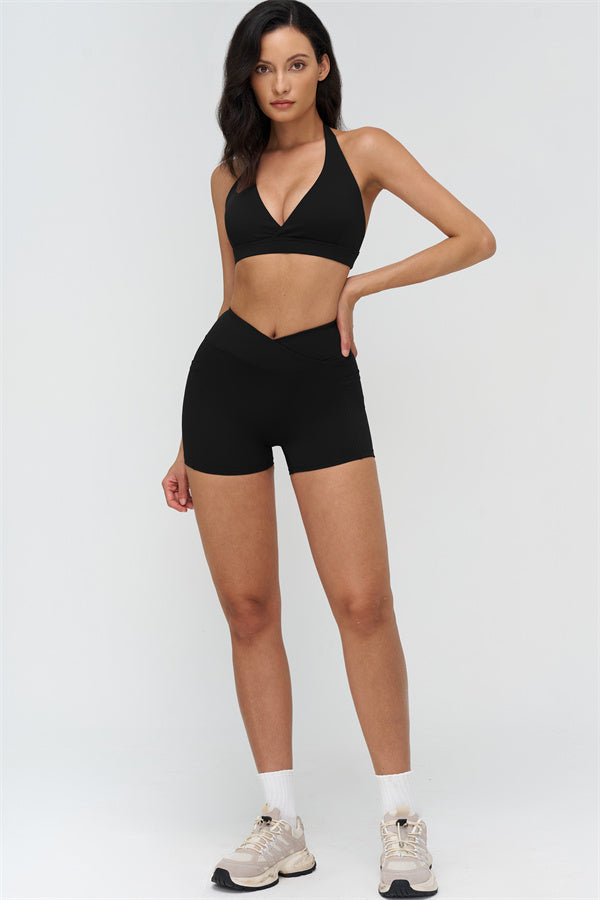 Sports Bra and Shorts 2-Piece Set – Seamless Sculpting