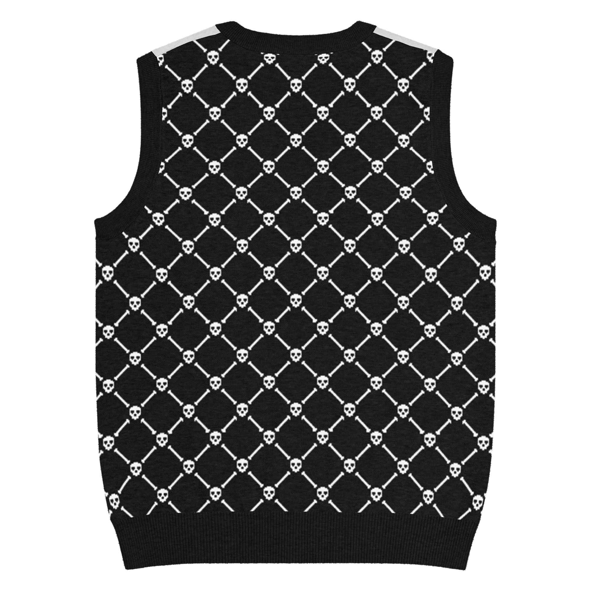 Crossbones Knit V-Neck Vest