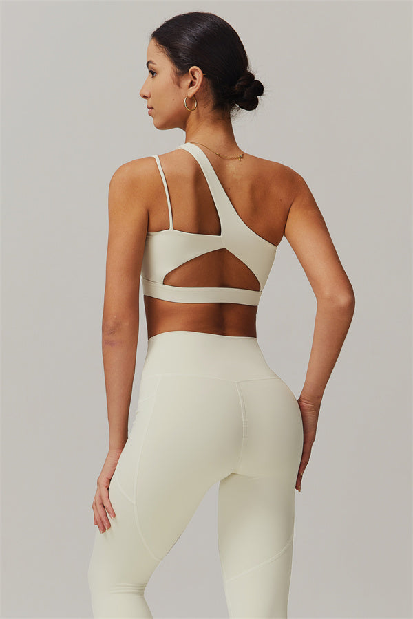 Blissful Rose One-Shoulder Sports Bra & Leggings Set