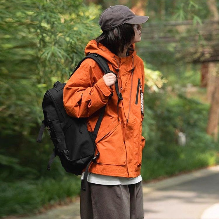 Spring Outdoor Jacket - Windproof & Waterproof Hooded Functional Jacket