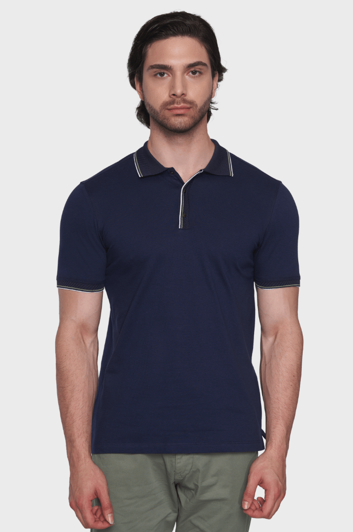 The Mercerized Cotton Polo (Navy)