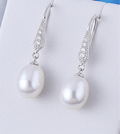 Elegant 925 Sterling Silver Pearl Drop Earrings – Hypoallergenic & Rhodium-Plated for Sensitive Skin | Women's | Amtikiss Casuals
