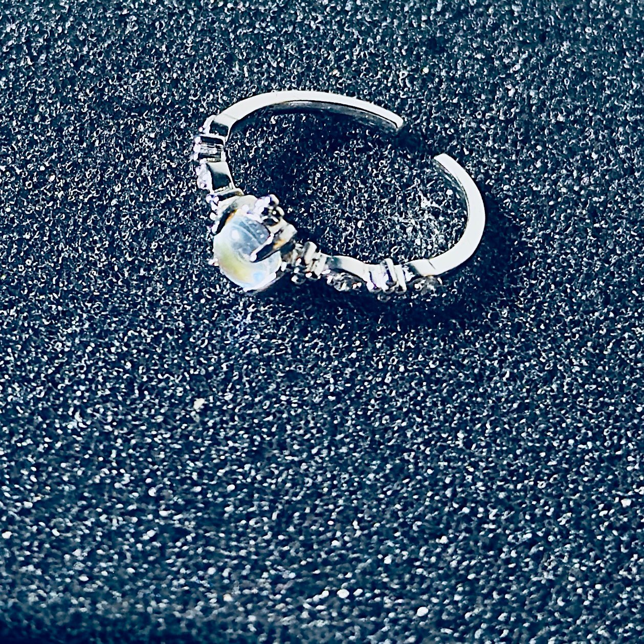 Elegant Moonstone Butterfly Ring - 925 Sterling Silver Adjustable Band | Hypoallergenic Nature Jewelry | Child & Teen Safe | Amtikiss Casuals