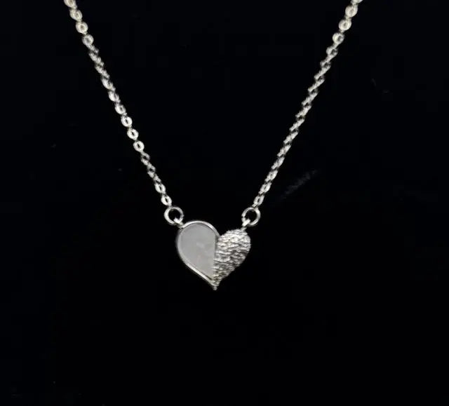 Elegant Symmetric Heart Pendant Necklace – Stainless Steel & Heart Pendant Jewelry | Women's | Amtikiss Casuals