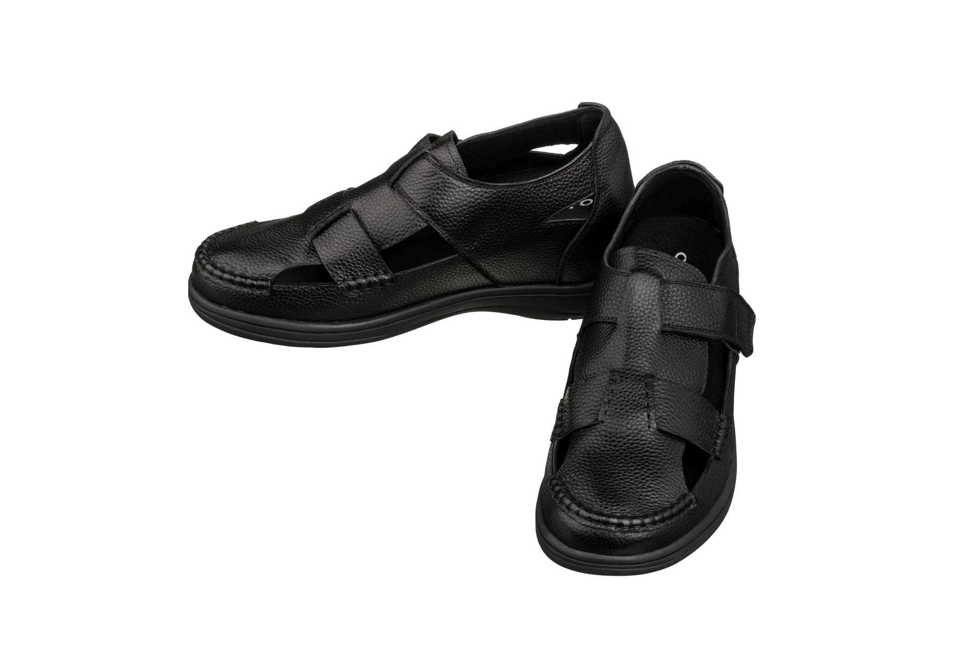 CALTO - K2661 - 3.2 Inches Taller (Black) - Casual Fisherman Sandal