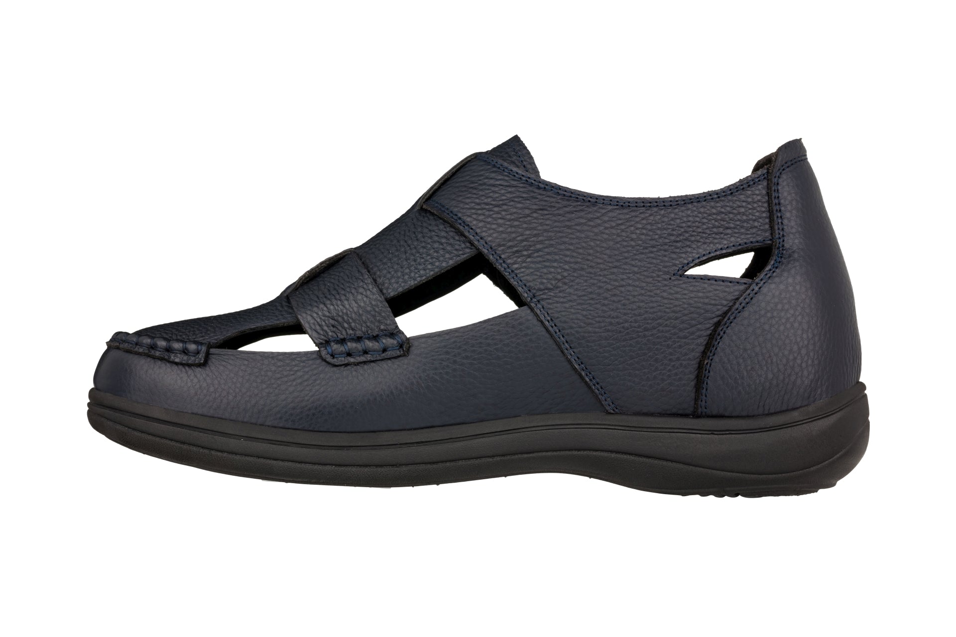 CALTO - K2663 - 3.2 Inches Taller (Navy) - Casual Fisherman Sandal